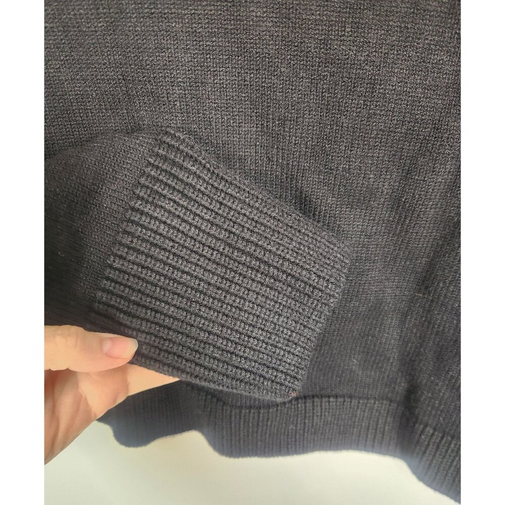 Zara Women's Sz. M Black Knit Crop Long Sleeve Turtle Neck Sweater NWT - Picture 4 of 6